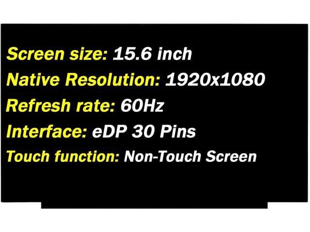 MSI Screen Replacement for MSI MS-16R4 MS1551 MS-1551 1920x1080 60HZ 30PIN 15.6' LED LCD Screen Laptop Display Panel (Only for Non-Touch Screen)
