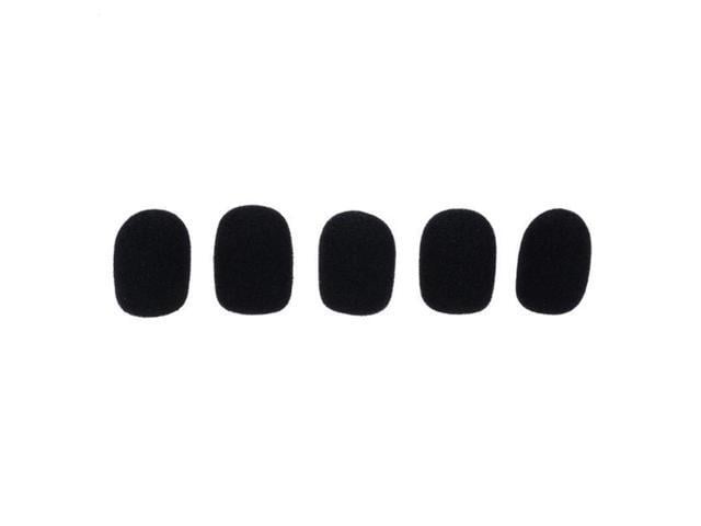 ALLOYSEED 5pcs/lot Soft Elastic Sponge Microphone Head Cover Unviersal Black Mic Head Protector Covers For Headset Collar Mic