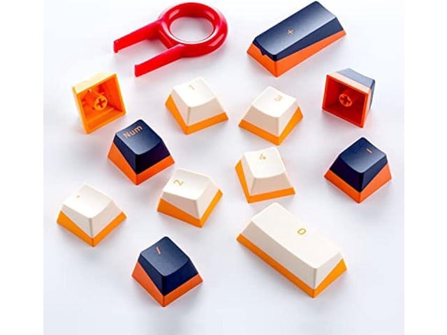 GUNMJO PBT Doubleshot Keycaps for Gaming Keyboard with Cherry MX Switches, OEM Profile 112 Keys with 6.25U Space Bar, Bevel Cut Keycaps for...