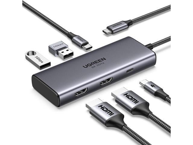 UGREEN Docking Station, Revodok 206 USB C Hub (6-in-1) with Dual 4K@60Hz, Single 8K@30Hz, 100W Power Delivery, 3X 5Gbps USB Data Ports, USB-C Dock...