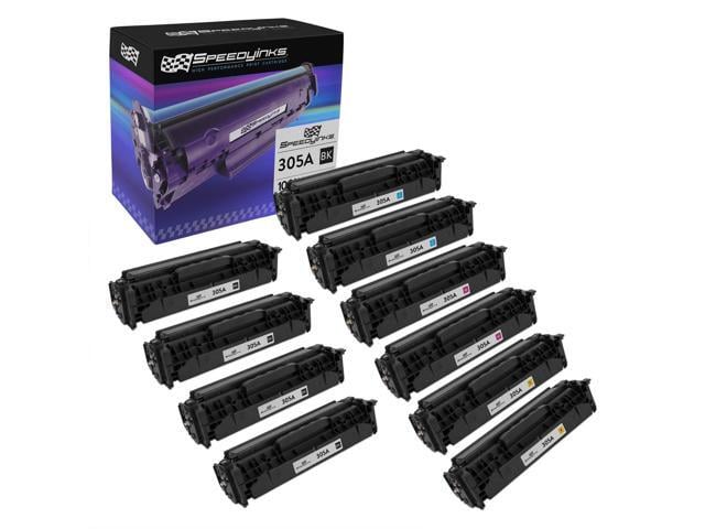 HP SPEEDYINKS Toner Cartridge Replacement for HP 305A (4, Black, 2 Cyan, 2 Magenta, 2 Yellow, 10-Pack) HP305A HP LaserJet Pro 300 Color MFP M375nw,...