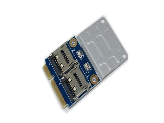 FOR 2 SSD HDD for Laptop Dual Micro SD SDHC SDXC TF to Mini PCIe Memory Card reader mPCIe to 2 mini-sdcards mini pci-e adapter