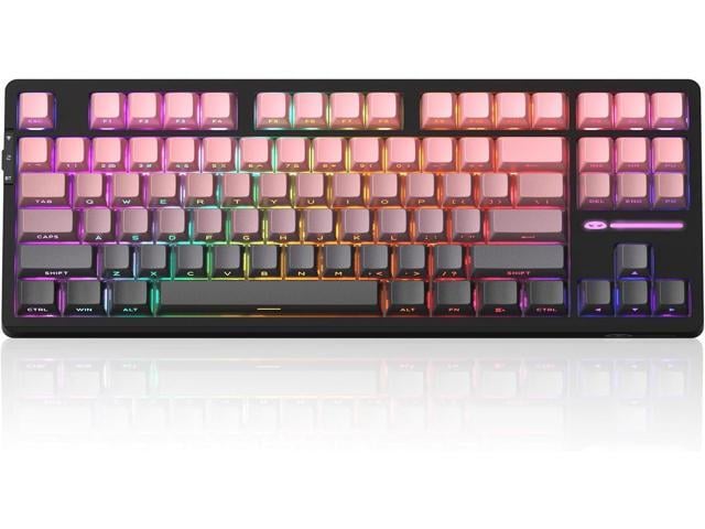 MageGee LIGHT87 Wireless Creamy Keyboard, Gasket Structure, RGB Backlit, 2.4G/USB-C/BT5.0 Hot Swappable Mechanical Gaming Keyboard for Win/Mac/PC,...