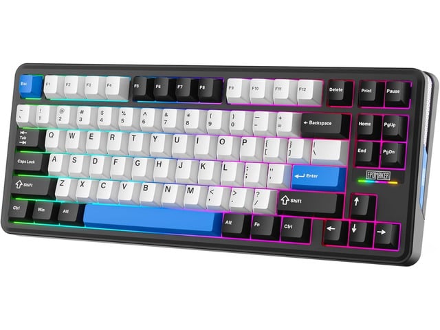 EPOMAKER TH85 QMK/VIA Wireless Gaming Keyboard, BT5.0/2.4GHz/USB-C Hot-Swap Pre-lubed Custom Creamy Jade Linear Switches, Gasket Creamy Keyboard...