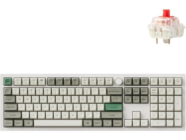 Keychron Q6 Max QMK/VIA Bluetooth Wireless /2.4 GHz/USB-C Wired Custom Mechanical Keyboard, Full Size Programmable Knob RGB Backlit Hot-Swappable...