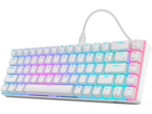 RK ROYAL KLUDGE RK68 Wired 65% Mechanical Keyboard, RGB Backlit Ultra-Compact 60% Layout 68 Keys Gaming Keyboard, Hot Swappable Keyboard with...