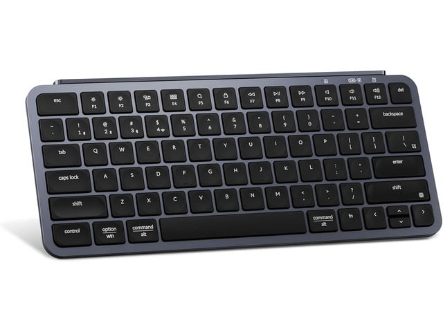 Keychron B1 Pro Ultra-Slim ZMK/Launcher Wireless Bluetooth 2.4 GHz/Wired Connection Keyboard for Mac Windows Linux - Gray