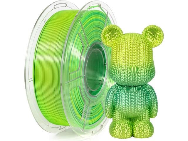 IEMAI Silk PLA Filament 1.75mm 1kg, Dual-Color Gradient Yellow to Green 3D Printer Filament, Silky Glossy Finish, Tough & Neatly Wound for DIY,...