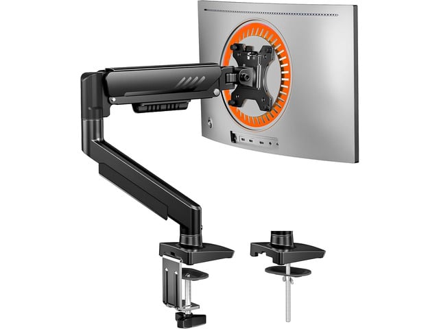 ErGear Single Monitor Arm, Fully Adjustable Monitor Mount for 1334 Inch Screens, Fast Install Computer Monitor Stand with Tool-Free VESA Mount,...