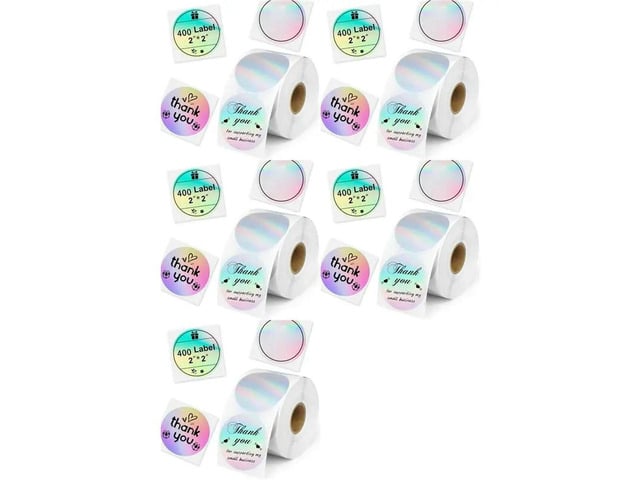 2Inch Thermal els, 2000 Pcs Round Self-Adhesive Direct Thermal Printer el For Color Coding el Printer, Logo