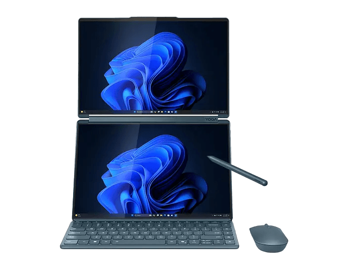 Lenovo Yoga Book 9i Gen 10 (14" Intel) con Mouse Inalámbrico + Lenovo Yoga Pen + Soporte + Funda Procesador Intel® Core™ Ultra 7 255H (núcleos E de ha