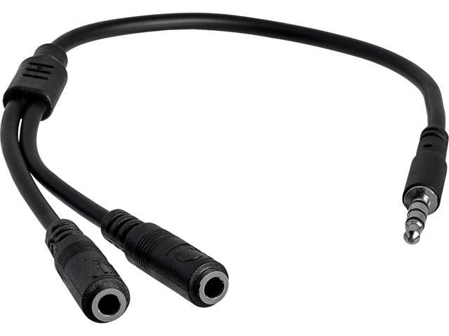 StarTech. com MUYHSMFF Headset adapter for headsets with separate headphone / microphone plugs - 3.5mm 4 position to 2x 3 position 3.5mm M/F