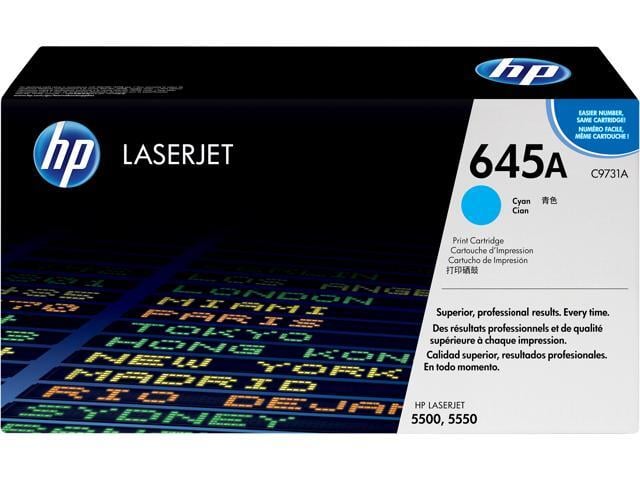 HP 645A LaserJet Toner Cartridge - Cyan