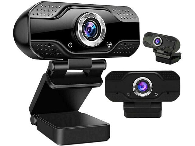 Webcam with Microphone for Desktop, 1080P HD USB Computer Cameras with Privacy Shutter & Webcam Tripod, Streaming Webcam with Flexible Rotable Wide...