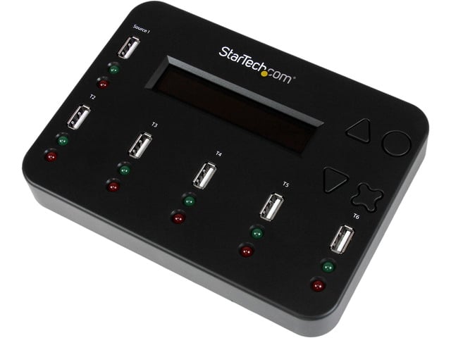 StarTech. com USBDUP15 6 - USB A (4 pin) Female Standalone 1:5 USB Flash Drive Duplicator and Eraser - Flash Drive Copier