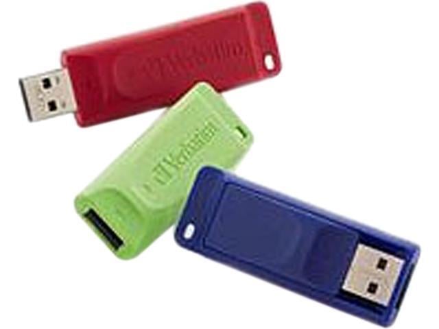 Verbatim 8GB Store 'n' Go USB Flash Drive - 3pk - Red, Green, Blue - TAA Compliant - 8 GB - Red, Blue, Green - 3 Pack