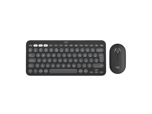 Logitech Pebble 2 Combo Wireless Quiet Keyboard and Mouse, Customisable, Logi Bolt, Bluetooth, Easy-Switch for Windows, macOS, iPadOS, Chrome -...