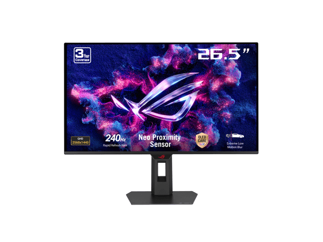 ASUS ROG Strix 27 inch QHD 2K 1440P 240Hz AMD FreeSync Premium Pro & G-Sync Compatible 0.03ms OLED Gaming Computer Monitor with Height Adjustable,...