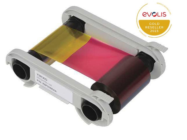 EVOLIS R5F008AAA ID Card Printer Ribbon,5 Panel,300 DPI