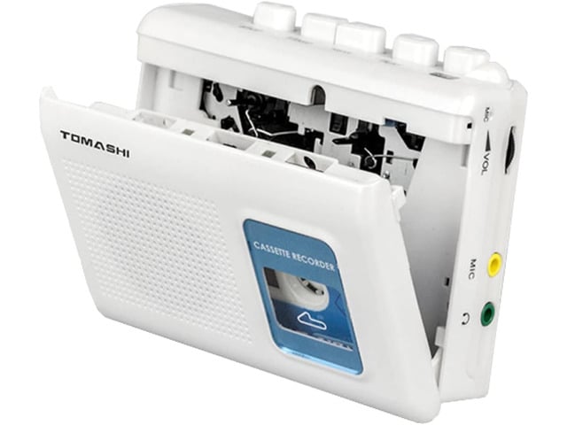 TOMASHI Portable Cassette Player Tape Recorder with Built-in Speaker,Microphone,Headphone Jack-, 4.57 x 3.54 x 1.38inch