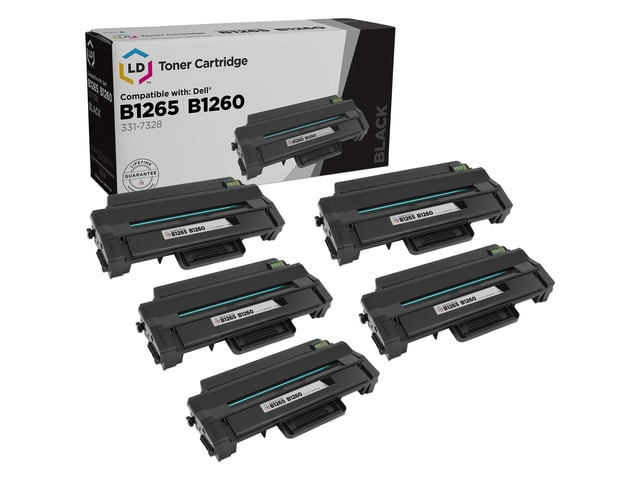 Dell LD Products Compatible Replacement for Dell 331-7328 (DRYXV) Set of 5 High Yield Black Toner Cartridges