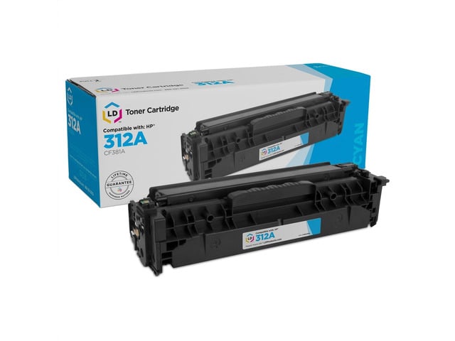 HP LD Products Compatible Toner Cartridge Replacement for HP 312A CF381A (Cyan)