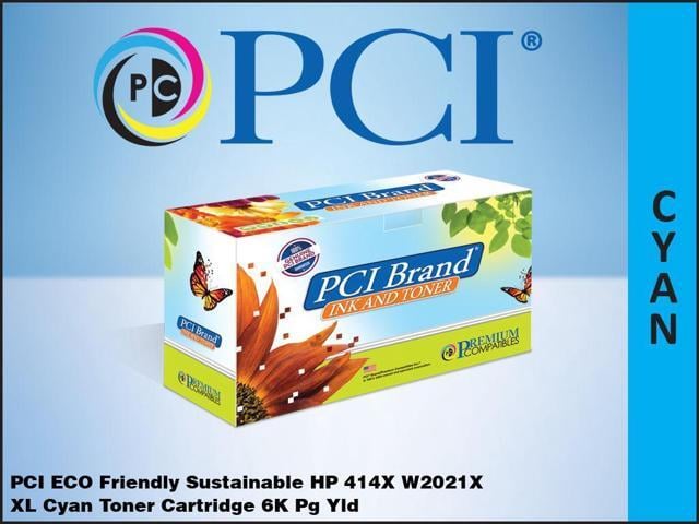 HP Pci Brand Eco-Friendly Reman Hp 414X W2021X Xl Cyan Toner Cartridge 6K Yield For Hp Color Laserjet Pro M454 Series, Mfp M479, Mfp M479Fdn, Mfp M479Fdw