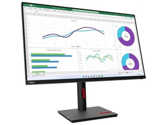 Lenovo ThinkVision T32h-30 32' Class Webcam WQHD LED Monitor - 16:9 - Raven Black - 31.5' Viewable - In-plane Switching (IPS) Technology - WLED...