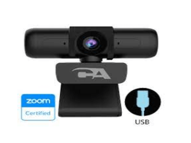 CA Essential Webcam 1080p 5MP - Zoom Certified USB Webcam, 5MP Super HD Webcam up 2592x1944 at 30fps, Autofocus & Light Correction, Dual...