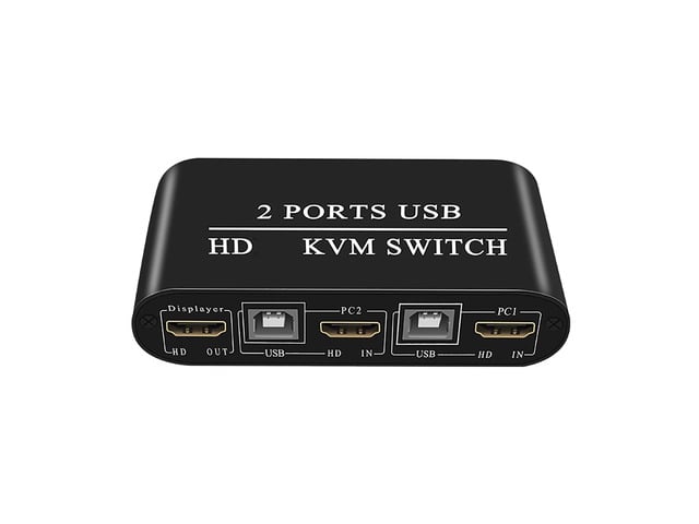 KH21 4K30Hz Switcher HD USB KVM 2 Port Splitter for Sharing Monitor Keyboard Mouse Printer Plug And Play HD Audio Extractor Spdif Video Converter...