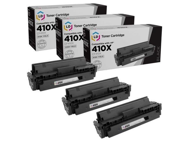 HP LD Products Compatible Toner Cartridge Replacement for HP 410X CF410X High Yield (Black, 3-Pack) For use in HP Color LaserJet Pro MFP M477fdn...