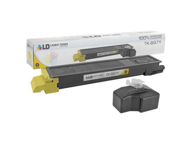 LD Compatible Replacement for Kyocera-Mita TK-897Y Yellow Laser Toner Cartridge for use in Kyocera-Mita TASKalfa 205c, 255, 255c, FS-C8520MFP,...