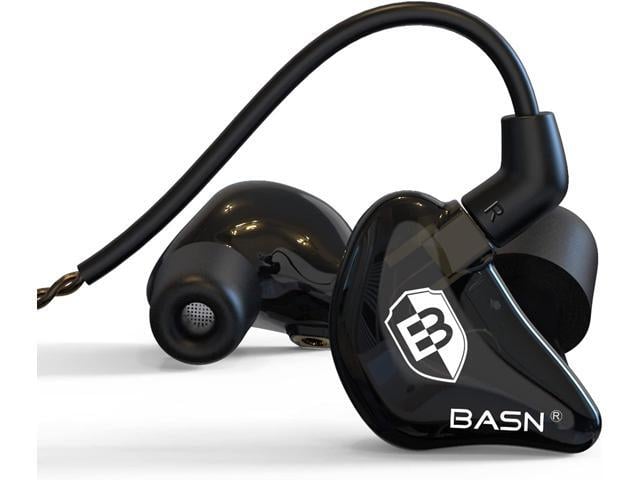 BASN Bsinger PRO in Ear Monitor Headphones for Musicians (Black) dual dynamic driver, noise isolating iem earbuds, 2 detachable mmcx cables,...