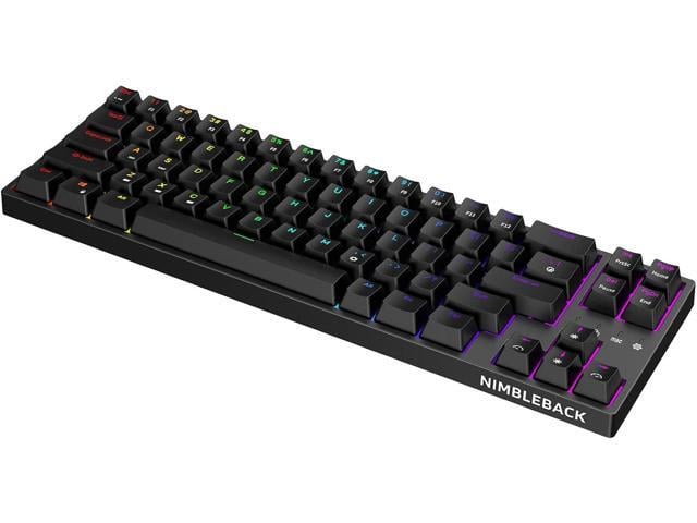 LTC NB681 Nimbleback Wired 65% Mechanical Keyboard, RGB Backlit Ultra-Compact 68 Keys Gaming Keyboard with Hot-Swappable Switch and Stand-Alone...