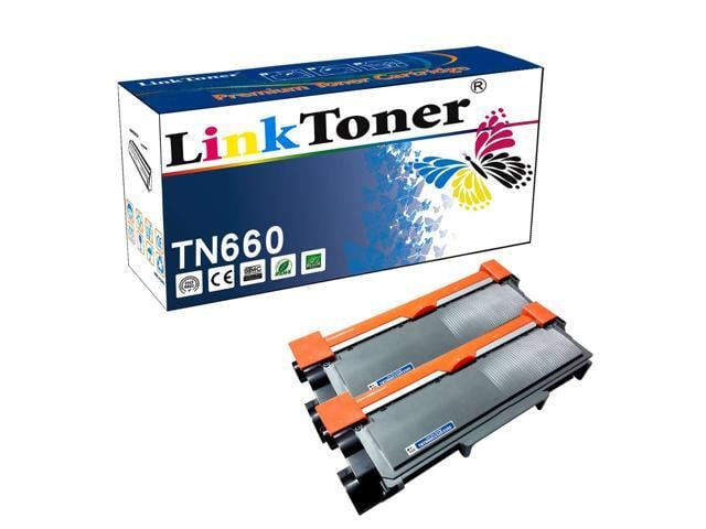 Brother LinkToner Compatible Toner Cartridge Replacement for Brother TN660 BK 2 Pack Laser Photo Printer DCP-L2520D, DCP-L2520DW, DCP-L2540DN, DCP-L2540DW,...