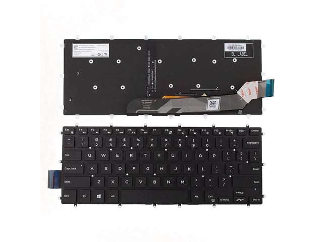 Dell New US Black English Backlit Laptop Keyboard (without palmrest) Replacement for Dell Vostro 3480 3481 3490 3491 Light Backlight