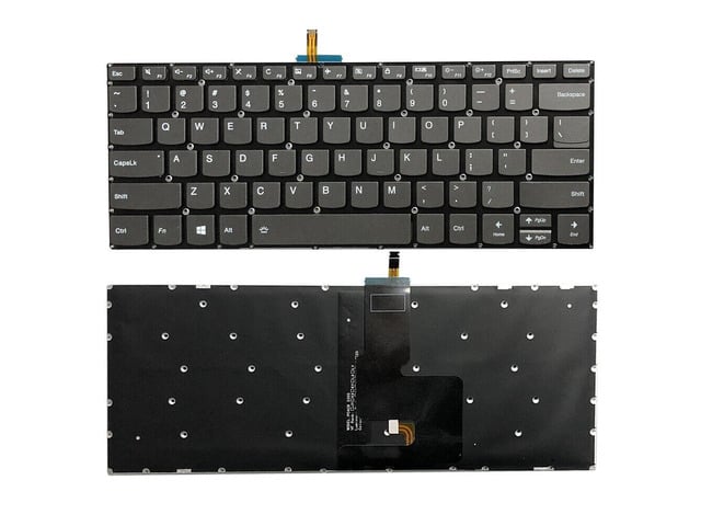 Lenovo New US Black English Backlit Laptop Keyboard (without palmrest) Replacement for Lenovo IdeaPad C340-15IWL C340-15IIL C340-15IML Light Backlight