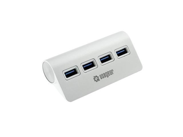 USBGear USBGear 4-Port USB 3.0 Data Hub Sleek Silver for Laptop Applications