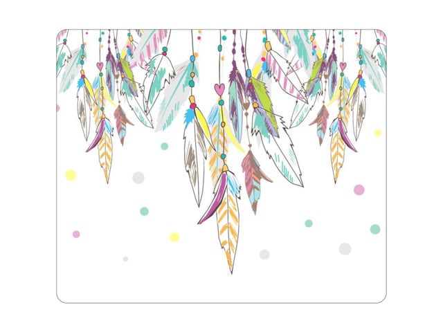 OTM Hipster Prints White Mouse Pad Dream Catcher Color