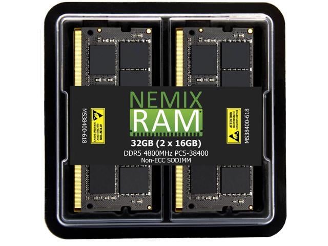 Dell NEMIX RAM 32GB (2X16GB) DDR5 4800MHZ PC5-38400 1Rx8 1.1V 262-PIN Non-ECC Unbuffered SODIMM Laptop PC Memory KIT Compatible with Dell XPS 15 & Dell...