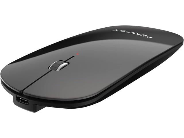 Apple FENIFOX Wireless Bluetooth Mouse, Ultra-Thin Flat and Slim Silent USB-C Rechargeable Travel Mini Portable Mouse for Mac iPad Laptop MacBook Tablet...