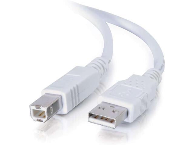Brother C2G 13400 USB Cable - USB 2.0 A Male to B Male Cable for Printers, Scanners, Brother, Canon, Dell, Epson, HP and more, White (9.8 Feet, 3 Meters)