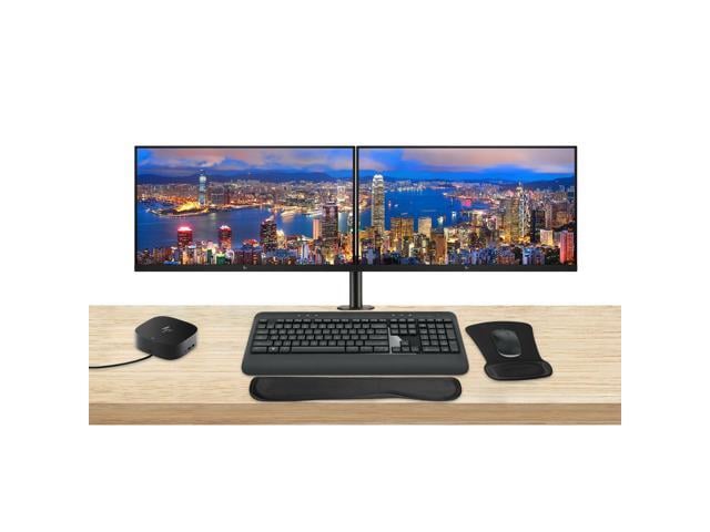 HP EliteDisplay E24q G5 24 Quad HD 2560 x 1440 LED-Backlit LCD IPS Monitor, 2-Pack Bundle with HDMI, DisplayPort, Dual Monitor Stand, USB-C Dock,...