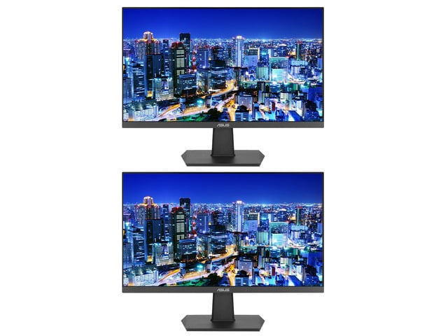 Asus VA24EHF 24-inch 1920 x 1080 Full HD LED Backlit LCD Frameless Monitor, 2-Pack bundle with HDMI, Adaptive-Sync, Eye Care, Low Blue Light, 100Hz...