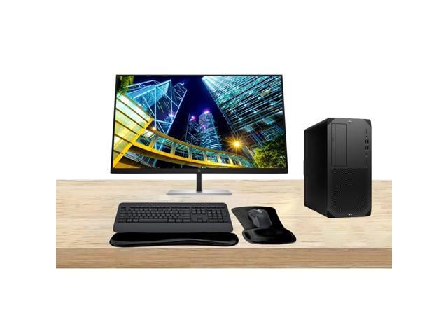 HP Workstation Bundle Z2 G9 Tower i7k, 64GB RAM, 1TB SSD, Windows 11 Pro, RTX A4000 16GB, Dual EliteDisplay E32k G5 32-inch 4K Monitor, T2U Plus...