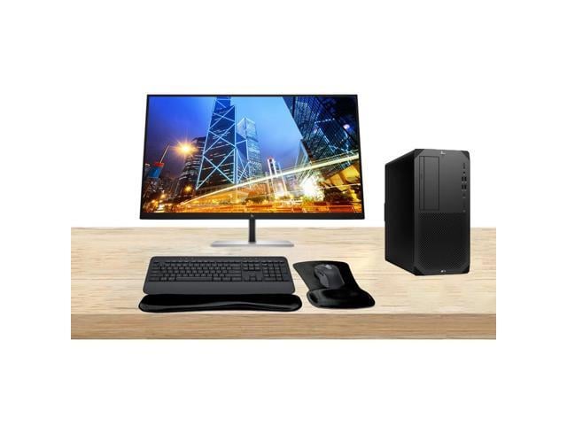 HP Workstation Bundle Z2 G9 Tower i7, 16GB RAM, 512GB SSD, Windows 11 Pro, UHD Graphics 770, Dual EliteDisplay E32k G5 32-inch 4K Monitor, T2U Plus...
