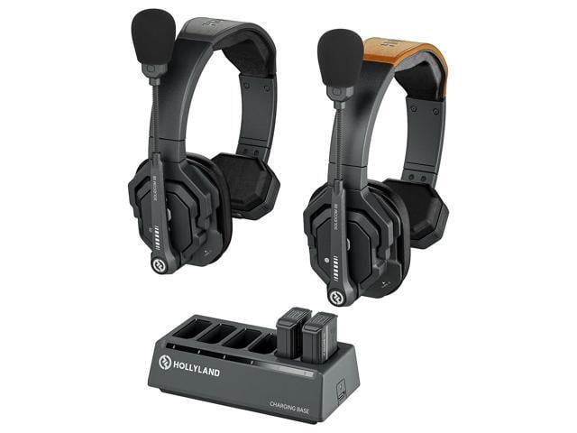 Hollyland Solidcom SE Global 2S 2-Person Full-Duplex Single-Ear Noise Cancellation Wireless Intercom Headset System (2.4 GHz)