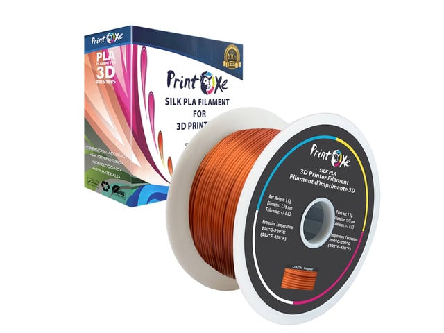 3D PLA like SILK COPPER Colour Printer Filament 1.75 mm Diameter - 1 Kg Net on Spool (2.2 LBs) Dimensional Accuracy +/- 0.03 mm