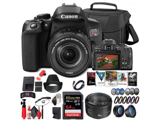 Canon EOS 4000D / Rebel T100 DSLR Camera with 18-55mm Lens + 4K Monitor Extreme Bundle
