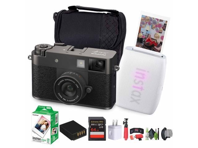 FUJIFILM X Digital Camera (Charcoal Silver), MINI LINK 3 Printer(Clay White)